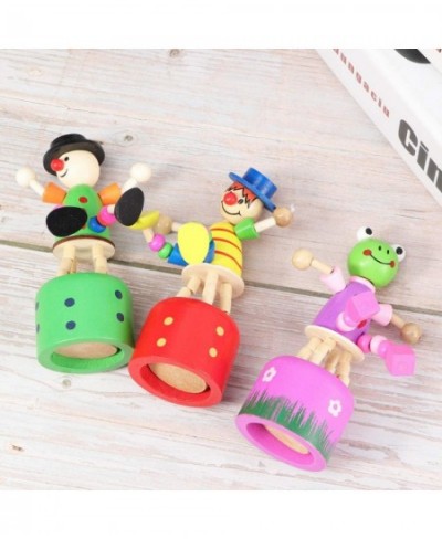 5pcs Wooden Push up Toy Finger Puppets Thumb Press Base Wooden Clown Puppets for Home Office Desk Decoration $21.89 - Finger ...