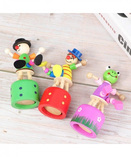 5pcs Wooden Push up Toy Finger Puppets Thumb Press Base Wooden Clown Puppets for Home Office Desk Decoration $21.89 - Finger ...