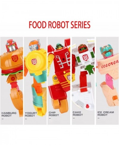 2 PCS DIY Food Deformable Robot Toys Pack Yogurt Ice Cream Transformer Robot Cube Early Educational Brain Blocks Toys Set for...