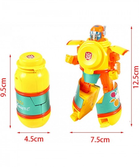 2 PCS DIY Food Deformable Robot Toys Pack Yogurt Ice Cream Transformer Robot Cube Early Educational Brain Blocks Toys Set for...