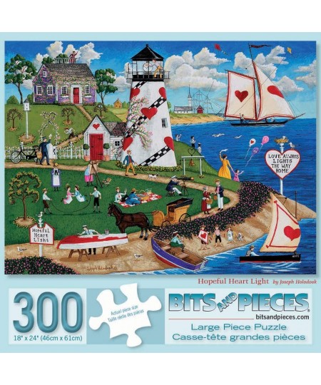 - 300 Large Piece Jigsaw Puzzle for Adults 18" x 24" - Hopeful Heart Light Jigsaw Puzzle by Artist Joseph Holodook- Beach Sho...