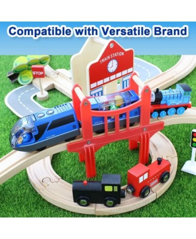 Battery Operated Action Locomotive Train (Magnetic Connection) - Powerful Engine Travel Train Set Fits Thomas Brio Wooden Tra...