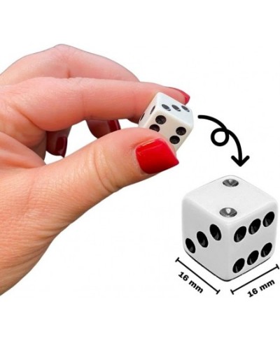 D6 Standard 16 mm Opaque Dice with Pip Dots - 100 Pack - White $31.93 - Dice Games