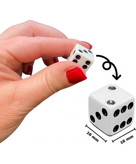 D6 Standard 16 mm Opaque Dice with Pip Dots - 100 Pack - White $31.93 - Dice Games