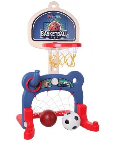 3-in-1 Kids Sports Center: Basketball Hoop Soccer Goal Ring Toss Playset - Indoor and Outdoor Activity Center for Toddlers - ...