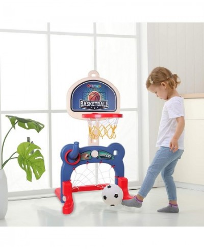 3-in-1 Kids Sports Center: Basketball Hoop Soccer Goal Ring Toss Playset - Indoor and Outdoor Activity Center for Toddlers - ...