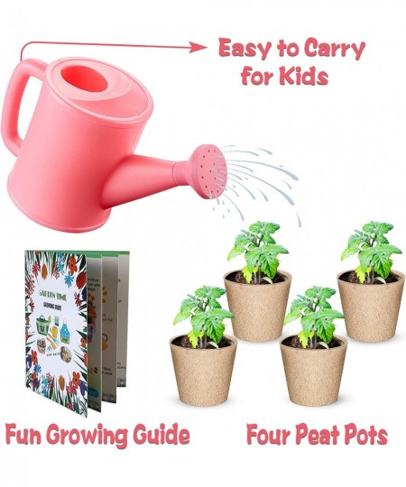 Kids Gardening Tools with STEM Learning Guide Washable Apron Watering Can Gardening Gloves Shovel Rake & Painting Accessories...