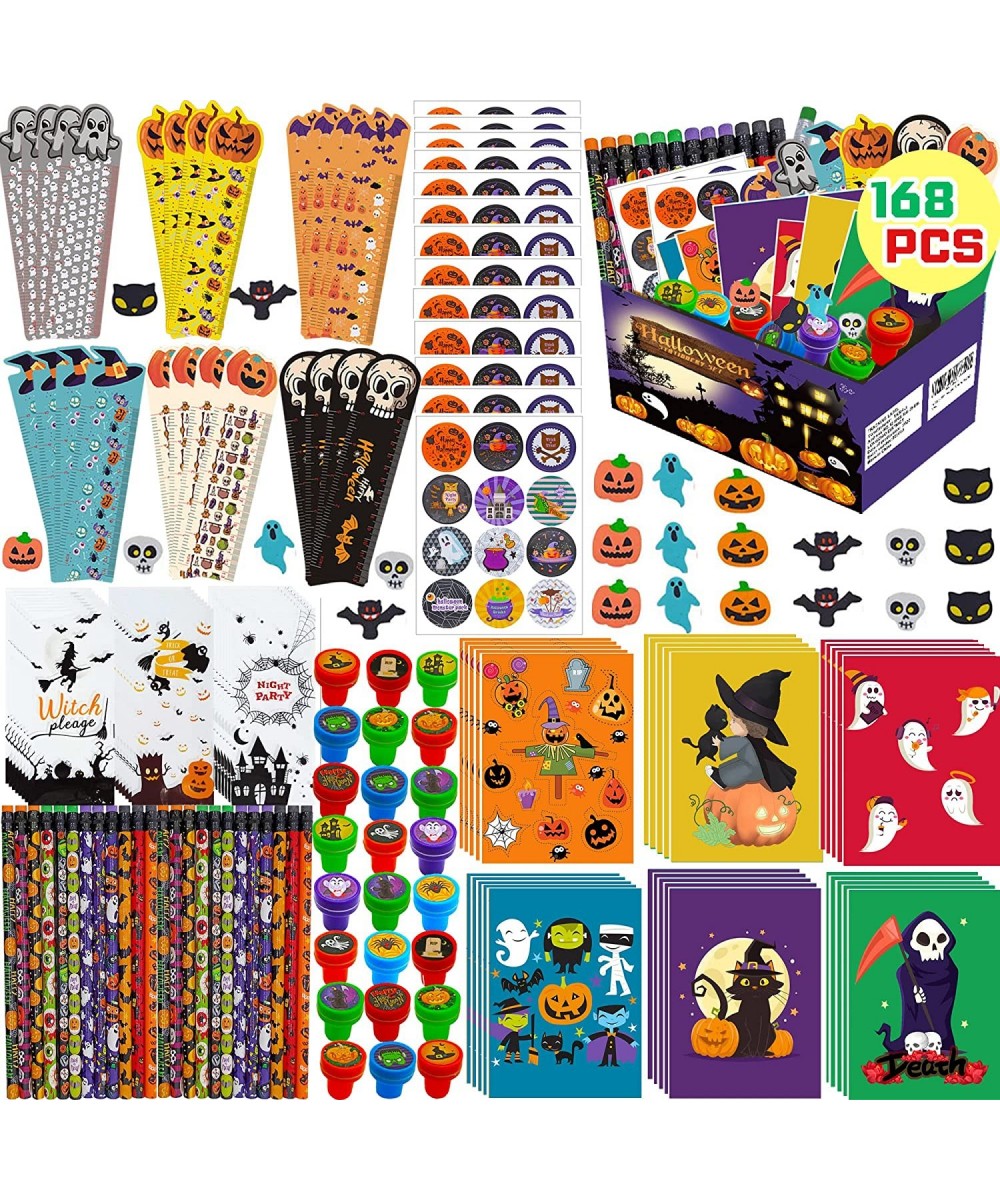 168 Pcs Halloween Prizes Bulk School Party Favors for kids Classroom Prizes Favors Treats Non-Candy Halloween School Supplies...