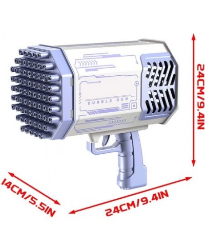 Bubble Machine Gun - 69 Hole with 4 Colorful LED Lights Plastic Bazooka for Adults Kids Summer Toy Upgraded TIkTok Cannon Mak...