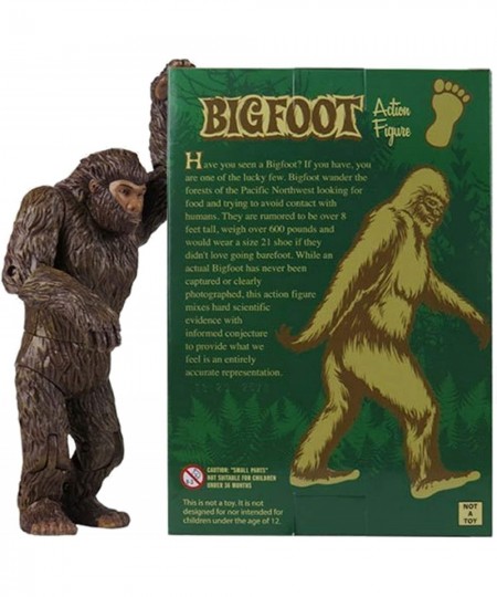 7-1/4" Bigfoot Hard Vinyl Movable Action Figure with Research Team Car Decal | Novelty Gag Practical Joke Prank Sarcastic Toy...