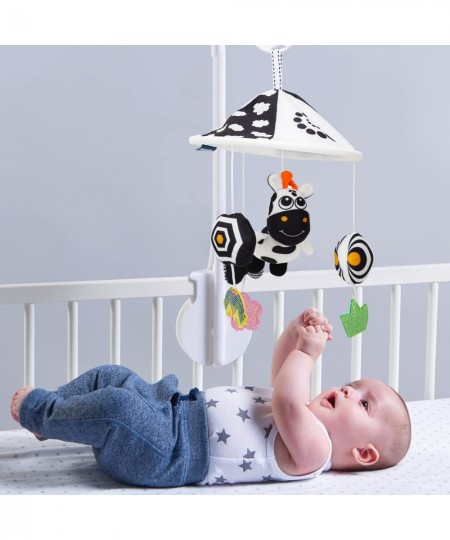 2 Pack Hanging Baby Toys 0-6 Months Car Seat Toys for Babies 0-6 Months Crib Toys Hanging Newborn Toys Black and White Hangin...