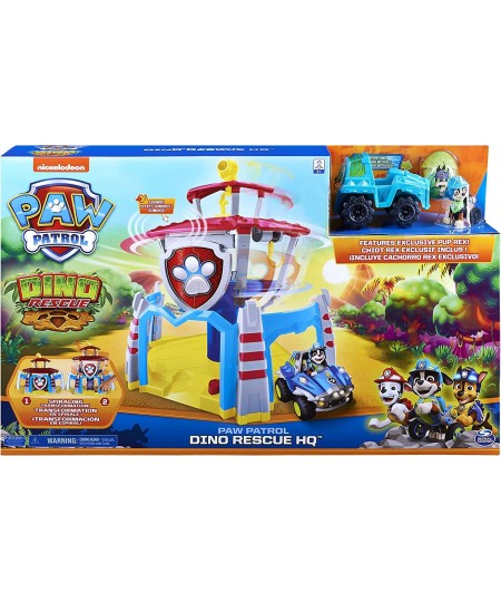 PAW Patrol Dino Rescue HQ Playset with Sounds and Exclusive Rex Figure and Vehicle $119.34 - Kids' Play Dinosaur & Prehistori...