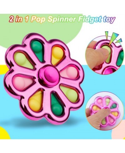 Popper Fidget Spinner Toy Pop Push Bubble Fidget Desk Toys for Kids Adults Party Favors Goodie Bag Stuffers Sensory Toys Stre...