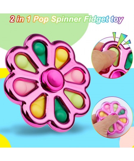 Popper Fidget Spinner Toy Pop Push Bubble Fidget Desk Toys for Kids Adults Party Favors Goodie Bag Stuffers Sensory Toys Stre...