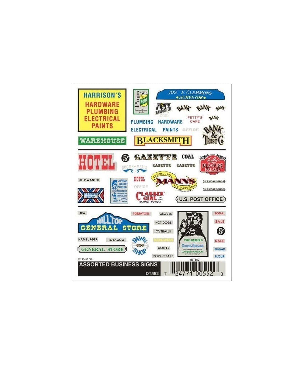 Assorted Business Signs Dry Transfer Decals Woodland Scenics $21.15 - Toy Vehicle Playsets