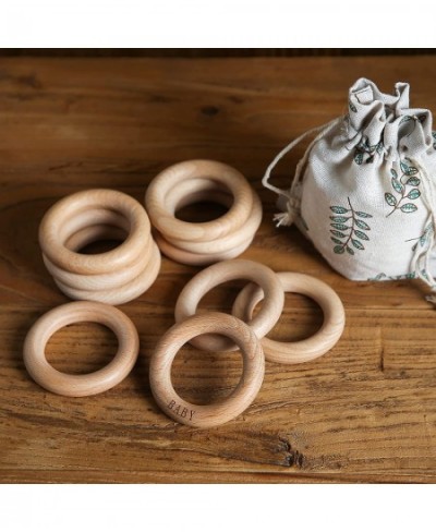 Personalized Name Wooden Rings for Craft Unfinished Wood Ring Macrame Rings for DIY Baby Teething Toys Baby Wooden Teether Ac...