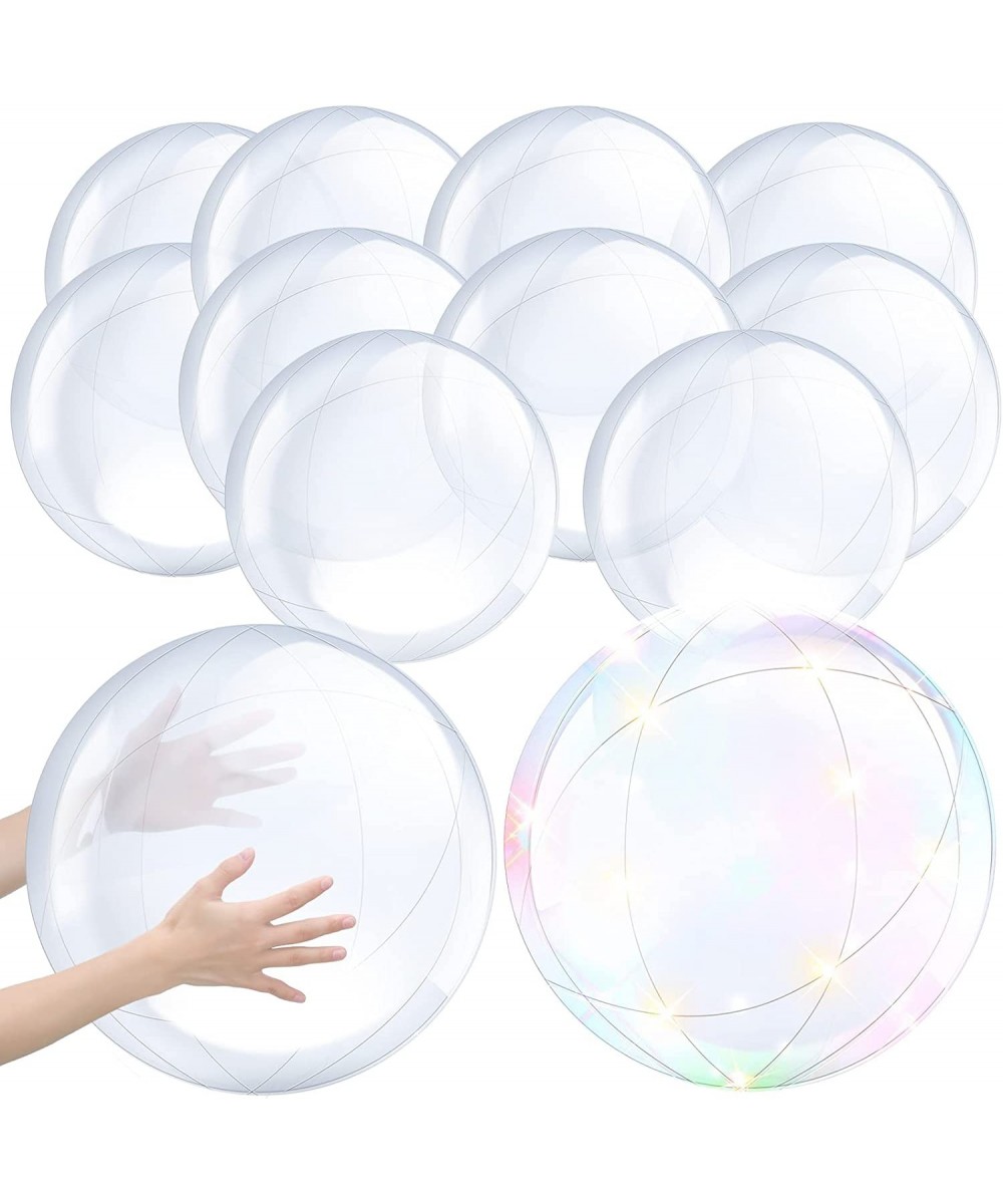 12 Pieces Inflatable Clear Beach Ball Inflatable Clear Balloons Transparent Swimming Pool Party Ball for Summer Beach Pool an...