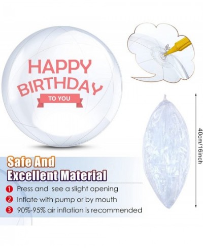 12 Pieces Inflatable Clear Beach Ball Inflatable Clear Balloons Transparent Swimming Pool Party Ball for Summer Beach Pool an...