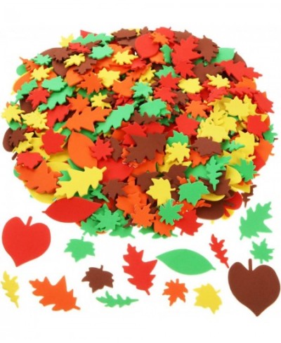 900 Pieces Fall Leaf Stickers Adhesive Foam Maple Leaves Stickers Assorted Leaf Shapes Stickers for Kid's Art Craft Halloween...