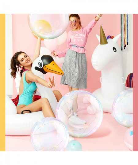 12 Pieces Inflatable Clear Beach Ball Inflatable Clear Balloons Transparent Swimming Pool Party Ball for Summer Beach Pool an...