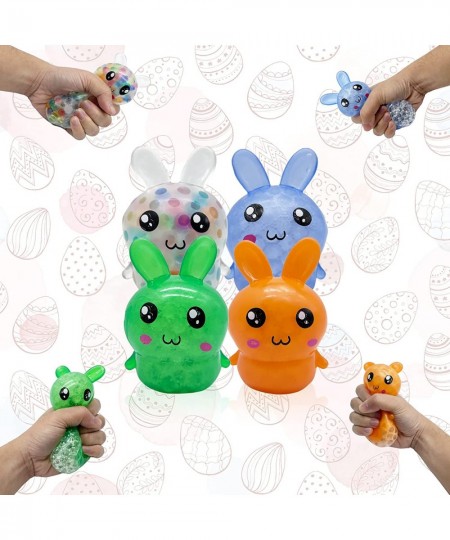 4 Pack Easter Bunny Squishy Stress Balls for Kids Adults Stress Relief Fidget Balls Filled Pop Stress Balls Fidget Toy Easter...