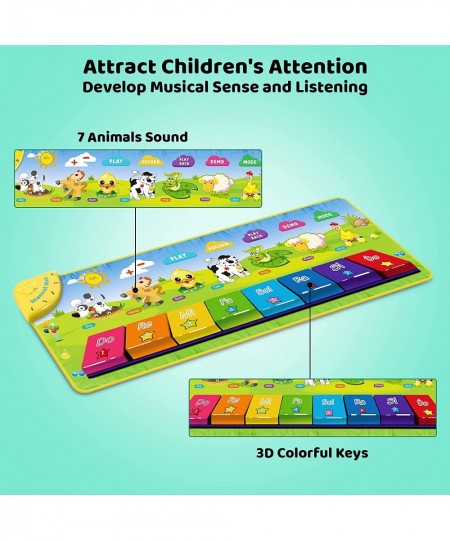 Piano Mat ToddlerToys Musical Dance Floor Piano Keyboard Mat with 25 Music Sounds Animal Blanket Touch Playmat Early Educatio...