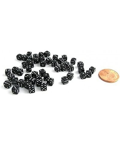 50 Six Sided D6 5mm .197 Inch Die Small Tiny Mini Miniature Black Dice $17.18 - Game Accessories