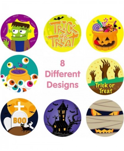 500 PCS Halloween Stickers Happy Halloween Stickers for Kids 1.5 Inch Round Halloween Character Stickers for Kids 8 Alternati...