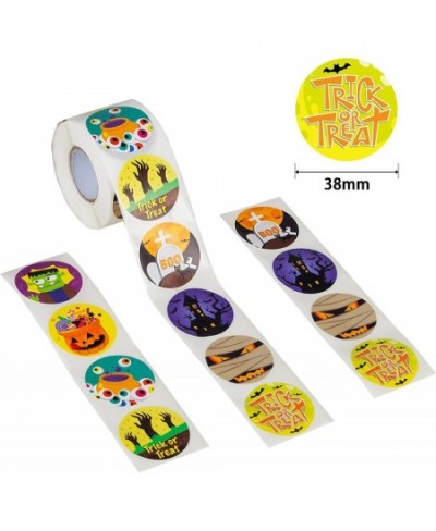 500 PCS Halloween Stickers Happy Halloween Stickers for Kids 1.5 Inch Round Halloween Character Stickers for Kids 8 Alternati...