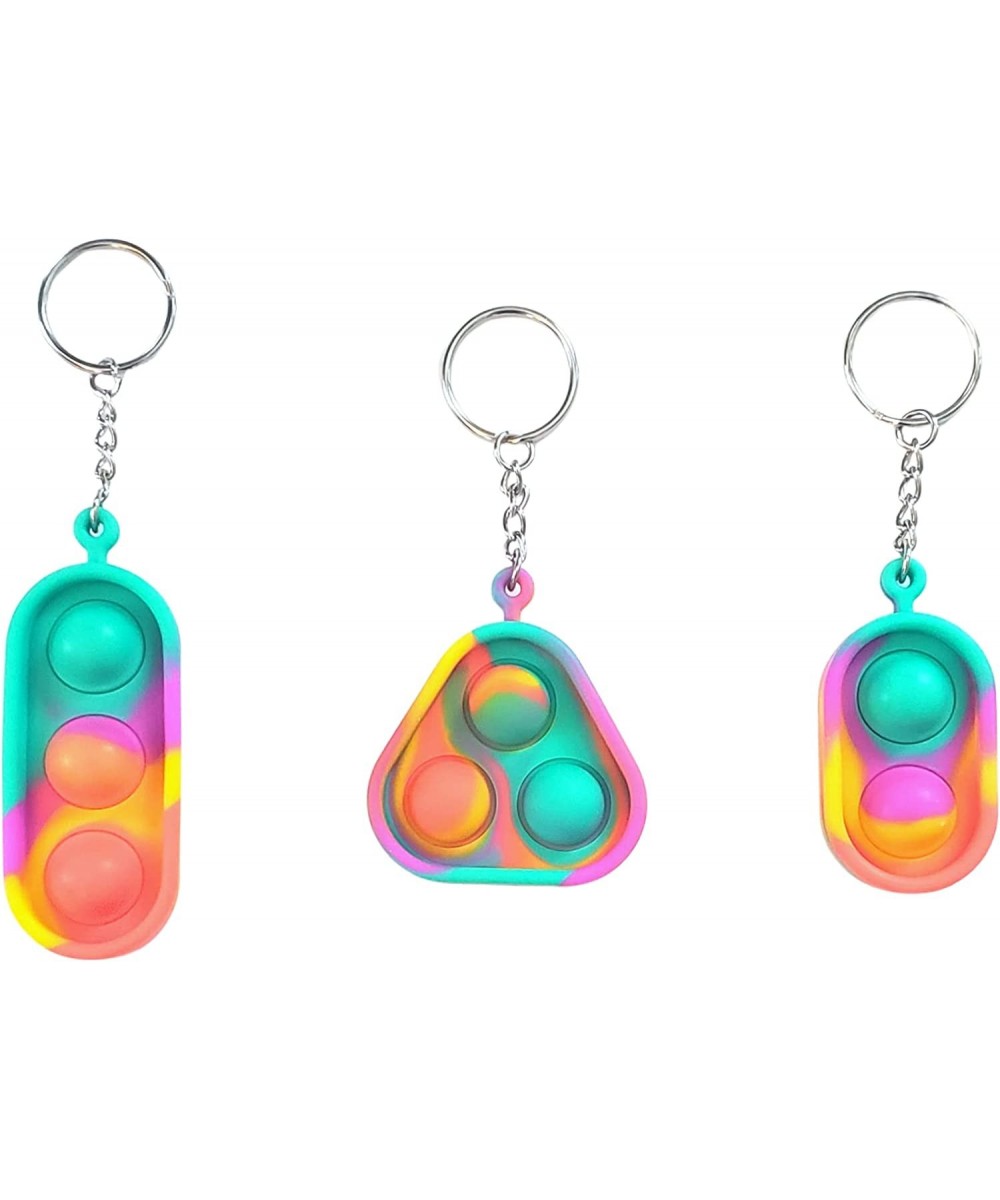 Fidget Pack Push Pop Bubble Fidget Sensory Toy Mini Keychain for Backpacks For Girls Boys Adults - 3 Pack $20.58 - Fidget Toys