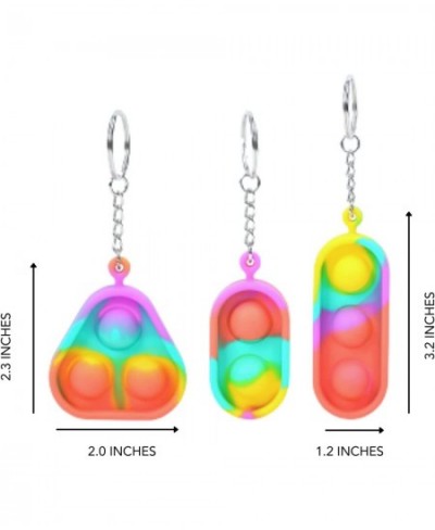 Fidget Pack Push Pop Bubble Fidget Sensory Toy Mini Keychain for Backpacks For Girls Boys Adults - 3 Pack $20.58 - Fidget Toys