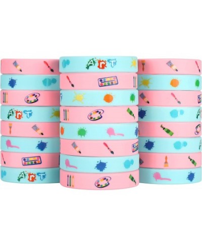 24 Pack Art Painting Silicone Wristbands Bracelets Paint Birthday Decoration Party Favors for Kids $17.53 - Kids' Dress-Up Ac...