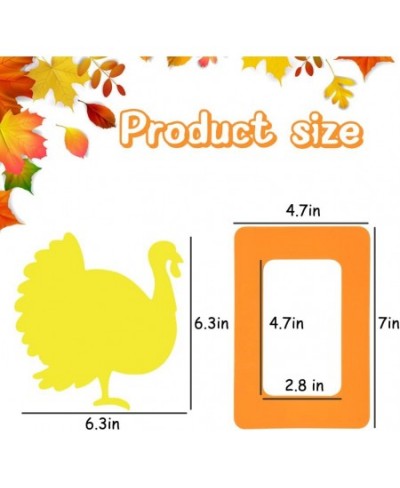 600 Pcs Thanksgiving Foam Stickers Autumn Fall Maple Leaf Turkey Pumpkins Self Adhesive Glitter Stickers with Jewels Stickers...