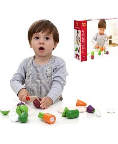 Wooden Toys Food for Kids Kitchen - Play Food Cutting Fruits and Vegetables Set for Pretend Role Play Early Educational Toys ...