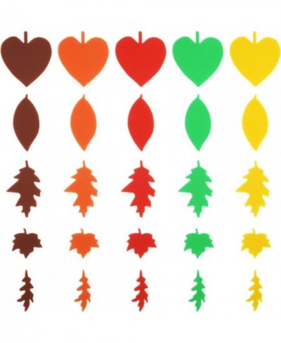 900 Pieces Fall Leaf Stickers Adhesive Foam Maple Leaves Stickers Assorted Leaf Shapes Stickers for Kid's Art Craft Halloween...