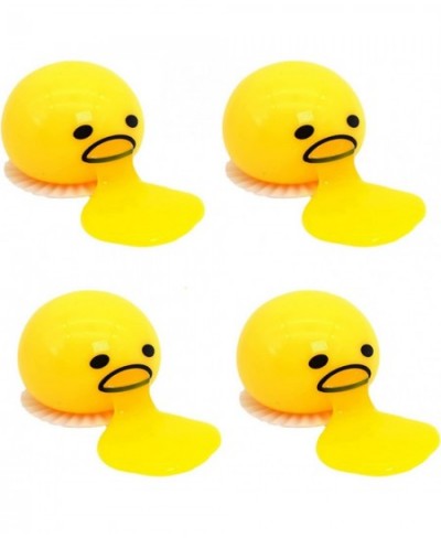 4Pcs Yellow Vomiting Egg Yolk Puking Egg Yolk Stress Ball Vomiting Disgusting Egg Yolk Ball Toy Sucking Lazy Egg Yolk Stress ...