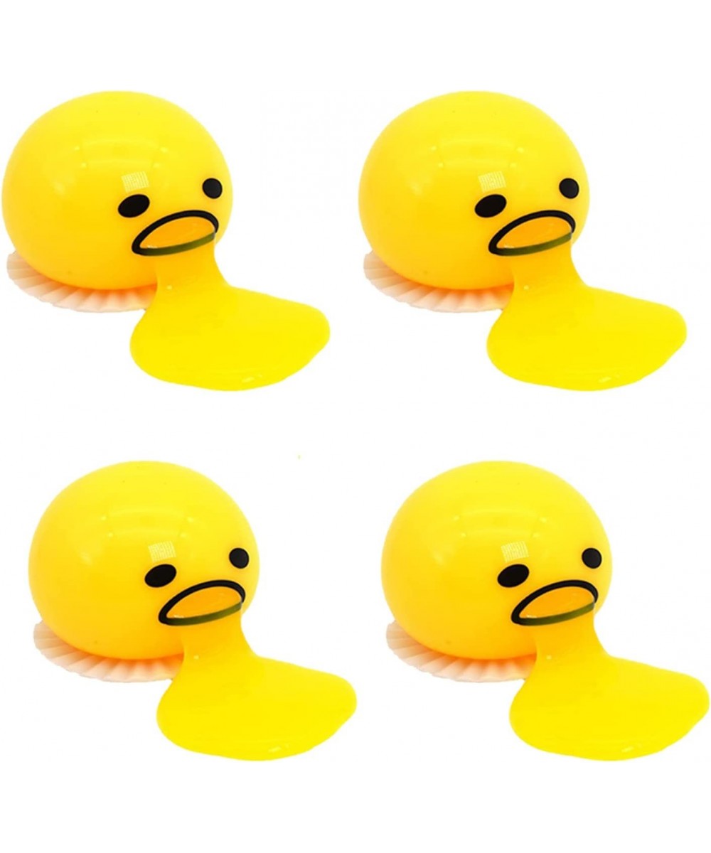 4Pcs Yellow Vomiting Egg Yolk Puking Egg Yolk Stress Ball Vomiting Disgusting Egg Yolk Ball Toy Sucking Lazy Egg Yolk Stress ...