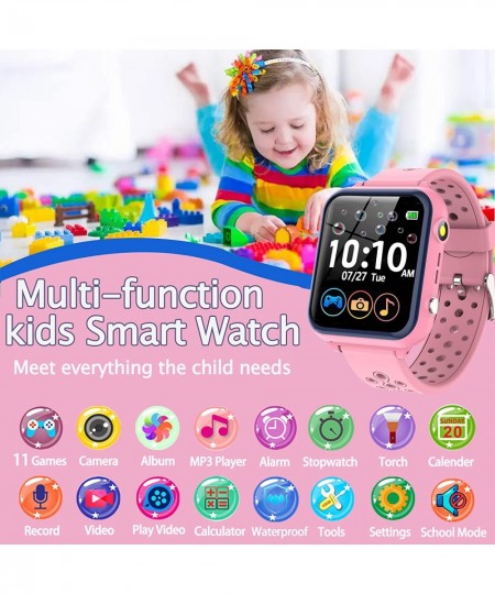 Kids Game Smart Watch Kids Smart Watch for Boys Girls Waterproof Phone for Kids with Camera 11 Children Learning Games Alarm ...