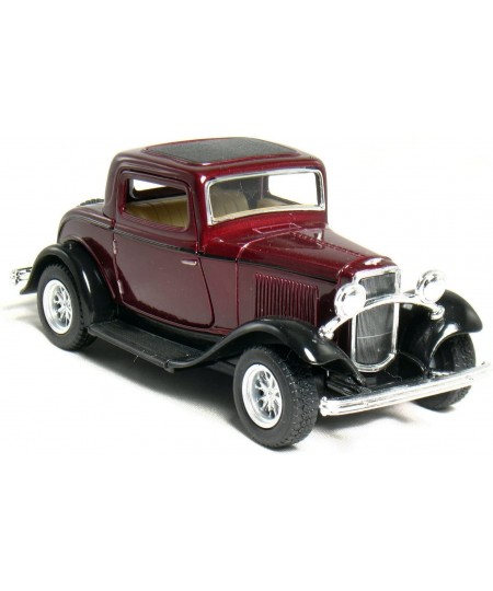 Set of 4: 5" 1932 Ford 3-Window Coupe 1:34 Scale (Green/Maroon/Red/Yellow) Toy Multicolor $38.29 - Kids' Play Cars & Race Cars