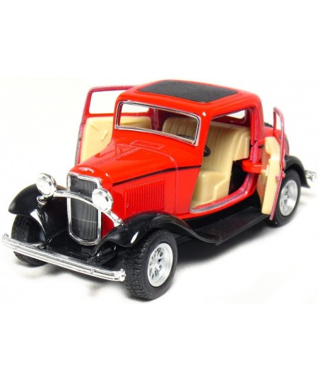 Set of 4: 5" 1932 Ford 3-Window Coupe 1:34 Scale (Green/Maroon/Red/Yellow) Toy Multicolor $38.29 - Kids' Play Cars & Race Cars