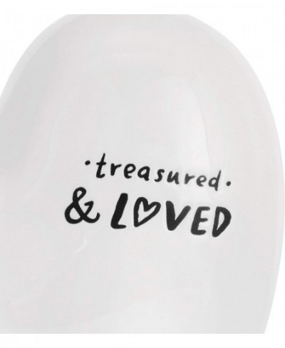 Black & White Treasured Loved Heart 5.5 inch Ceramic Stoneware Money Bank $50.12 - Kids' Money Banks