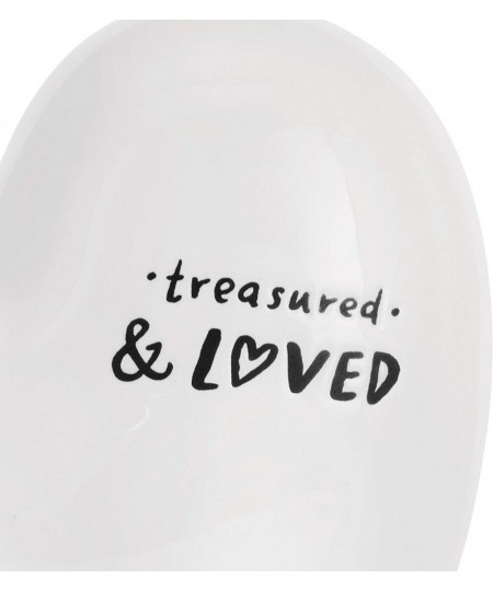 Black & White Treasured Loved Heart 5.5 inch Ceramic Stoneware Money Bank $50.12 - Kids' Money Banks