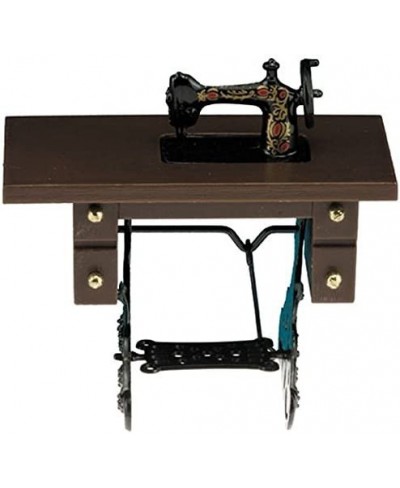 1:12 Scale Sewing Machine on Walnut Stand $16.36 - Dollhouse Accessories