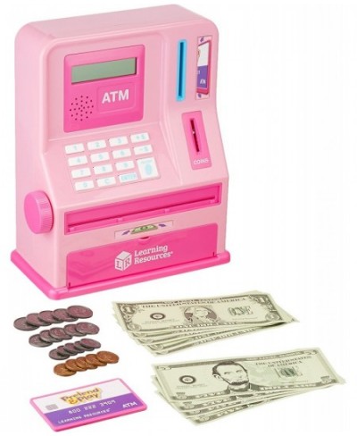 Teaching ATM Bank Pink 32 Pieces $50.01 - Money & Banking Play Toys