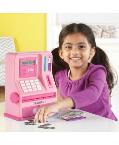 Teaching ATM Bank Pink 32 Pieces $50.01 - Money & Banking Play Toys