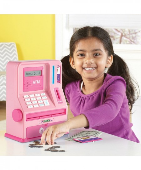 Teaching ATM Bank Pink 32 Pieces $50.01 - Money & Banking Play Toys