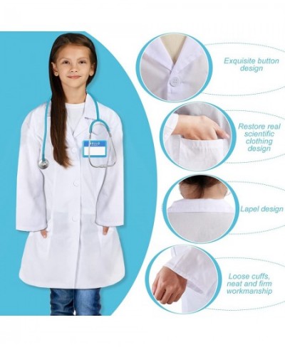 3 Pcs Halloween Doctor Lab Costume for Kids Pretend Play Doctor Dress Up Kit Working Stethoscope and Work Card $24.31 - Kids'...