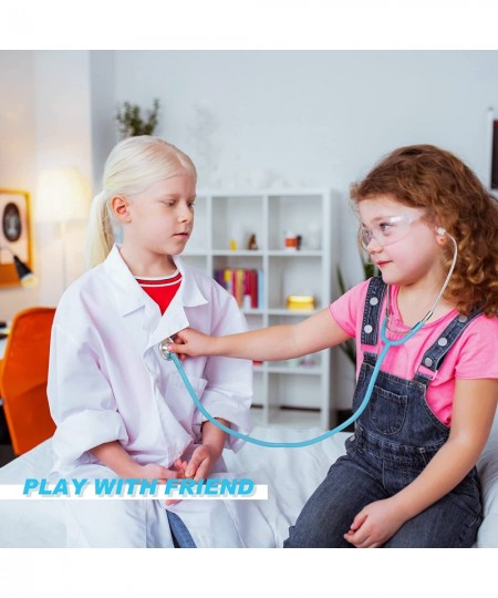 3 Pcs Halloween Doctor Lab Costume for Kids Pretend Play Doctor Dress Up Kit Working Stethoscope and Work Card $24.31 - Kids'...