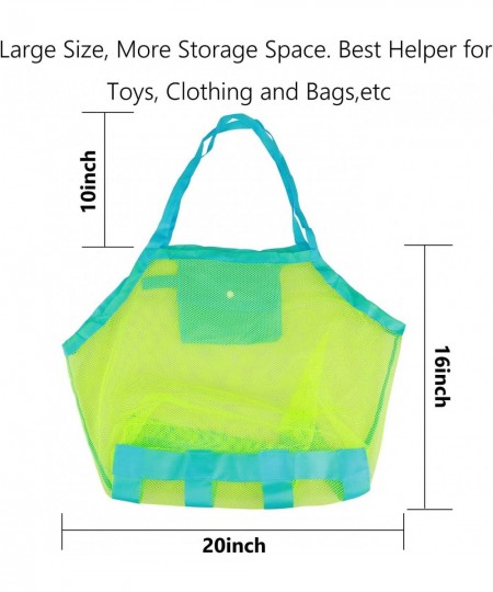 Mesh Beach Bag Extra Large Beach Bags and Totes Tote Backpack Toys Towels Sand Away for Holding Beach Toys Children’ Toys San...