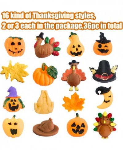 36 Pcs Thanksgiving Mochi Squishy Toys Mini Cute Squeeze Toy Stress Reliever Anxiety Packs for Kid Party Favors Thanksgiving ...